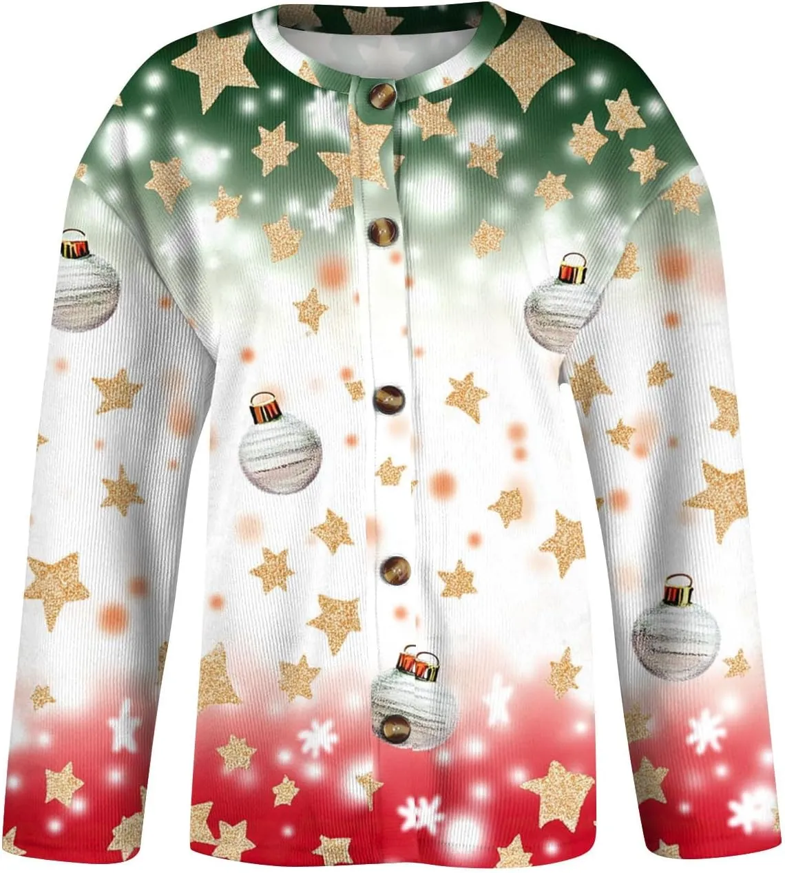 Christmas Sweaters for Women Cable Knit Crewneck Button Up Cardigan Sweaters Plus Size Warm Cute Winter Sweater Coats