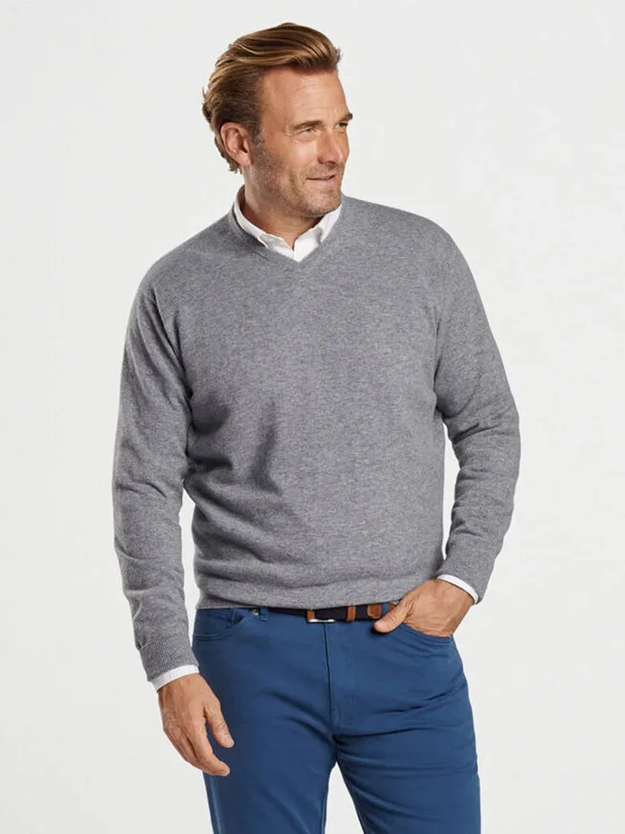 Peter Millar Crown Heritage Cashmere Sweater in Oslo Grey