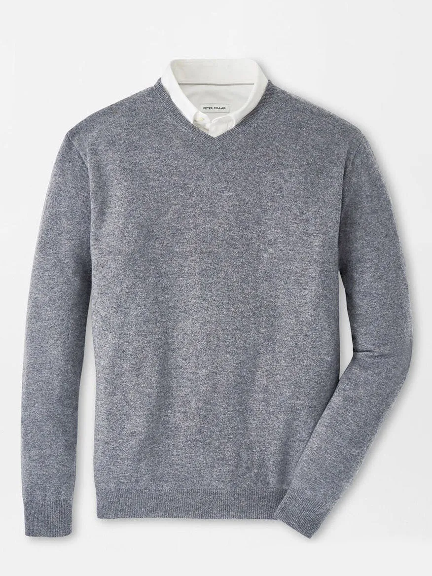 Peter Millar Crown Heritage Cashmere Sweater in Oslo Grey