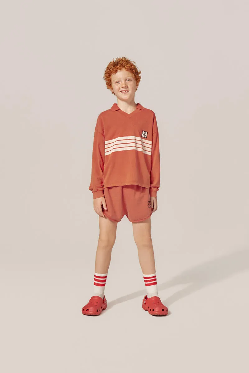 Red Sporty Kids Shorts