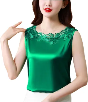 V Neck Net Yarn Short Sleeved T Shirt Women's New Summer Fashion Lace Undershirt Design Feeling Satin With A Coat