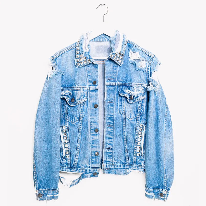 Vintage One a Kind Crush Studded Denim Jacket