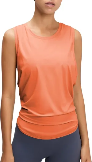 Workout Tank Tops for Women Sleeveless Athletic Top Casual Loose Running Shirts Round Neck Quick Dry Yoga Gym Clothes