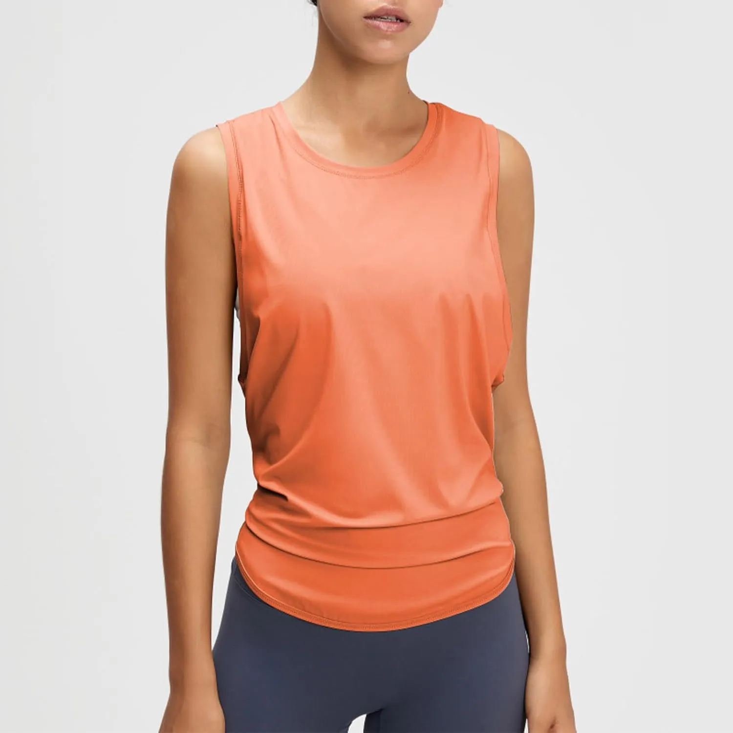 Workout Tank Tops for Women Sleeveless Athletic Top Casual Loose Running Shirts Round Neck Quick Dry Yoga Gym Clothes