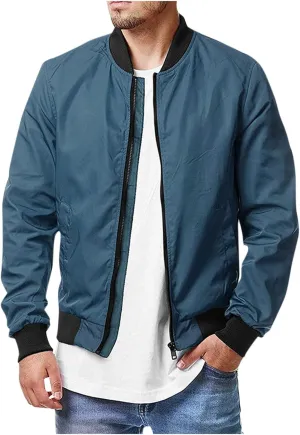 Ymosrh Mens Coats and Jackets Big Tall Spring Fall Causal Softshell Windbreaker Coat Outerwear Sport Jackets for Men